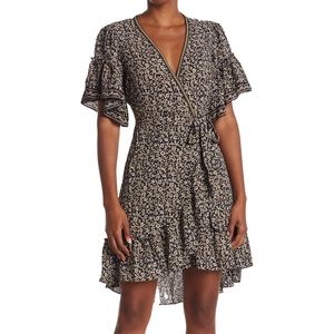 Black floral Max Studio wrap dress